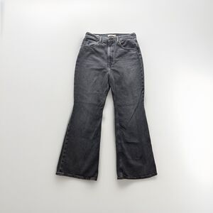 Levi's Premium 70s High Flare Jeans Womens Size 30 Faded Black Denim High Rise